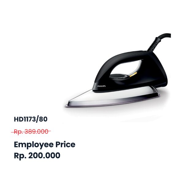 HD1173/80 (Black) – Philips Classic Dry Iron (MAX 9 PCS/CUSTOMER)