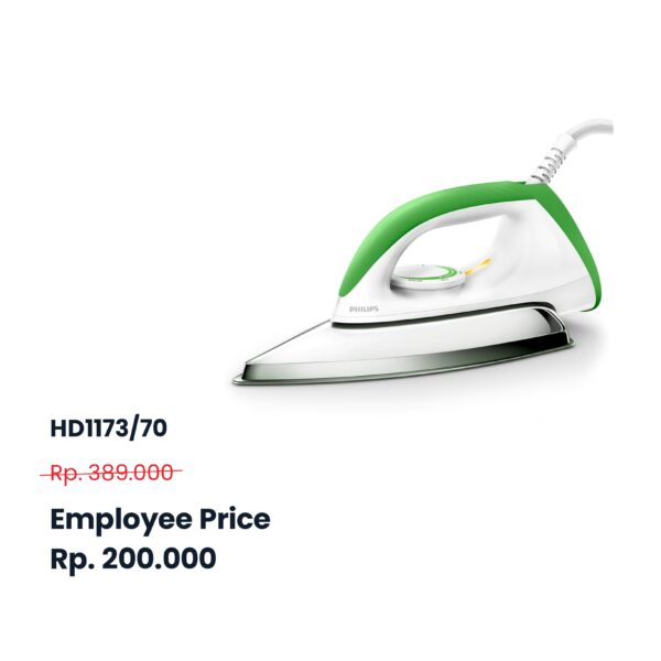 HD1173/70 (Green) – Philips Classic Dry Iron (MAX 10 PCS/CUSTOMER)