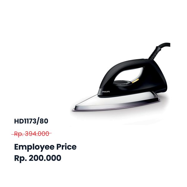 HD1173/80 (Black) – Philips Classic Dry Iron (MAX 5 PCS/CUSTOMER)