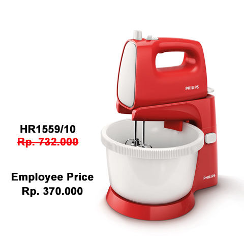 HR1559/10 (Red) - Philips Standing Mixer 2 Liter (MAX 5 PCS/CUSTOMER)