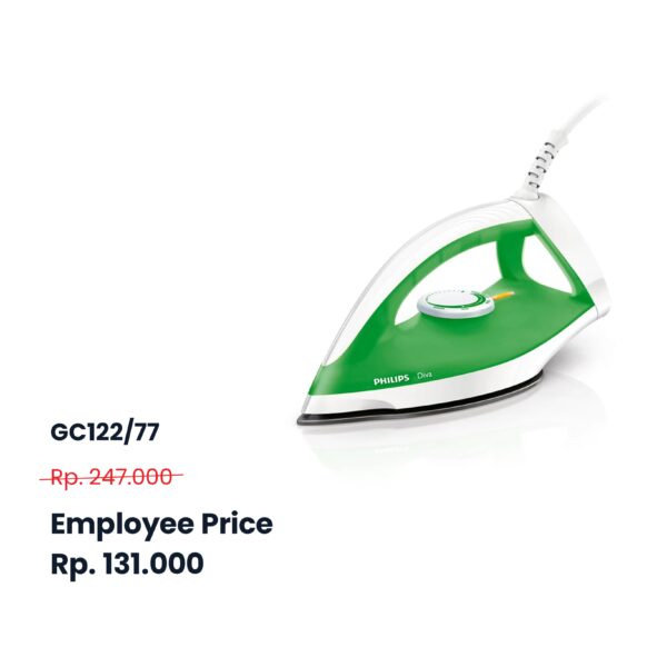 GC122/77 (Green) - Philips Diva Dry Iron (MAX 10 PCS/CUST)