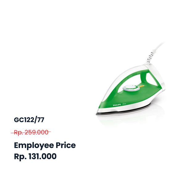 GC122/77 (Green) - Philips Diva Dry Iron (MAX 5 PCS/CUSTOMER)
