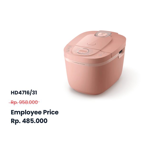 HD4716/31 (Pink) - Philips Digital Rice Cooker 16 Menu (MAX 5 PCS/CUSTOMER)