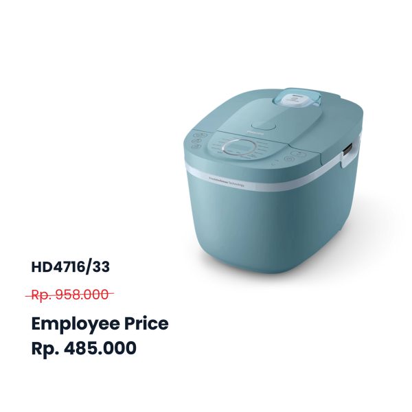 HD4716/33 (Blue) - Philips Digital Rice Cooker 16 Menu (MAX 5 PCS/CUSTOMER)